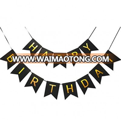 Birthday party backdrop hanging HAPPY BIRTHDAY paper Flag Bunting Banner for party decoration