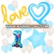 Boy and Girl Birthday Baby Shower Decoration Birthday Love Balloons